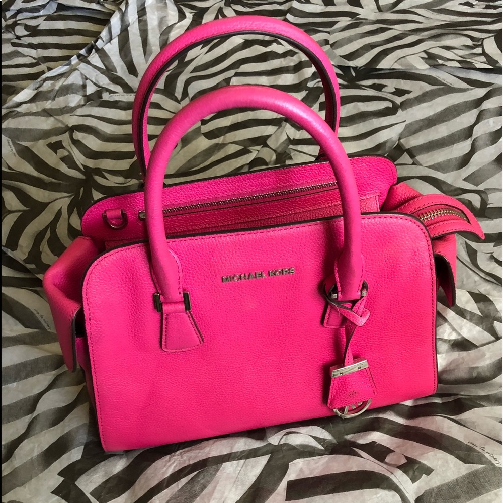 Michael Kors Satchel Hot Pink Handbag MK